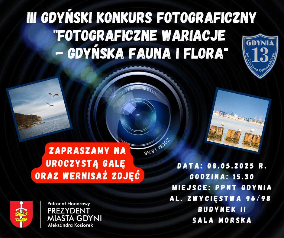''Fotograficzne wariacje - gdyńska flora i fauna'' - zapraszamy na uroczystą galę konkurso