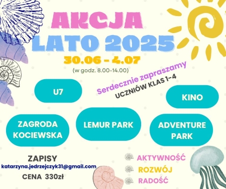 AKCJA LATO - zapisy już od 2 czerwca
