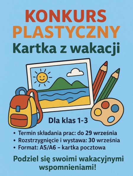 Kartka z wakacji - świetlicowy konkurs plastyczny