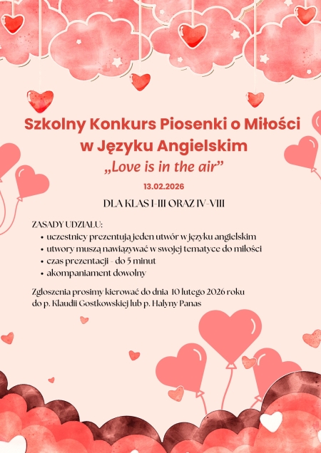 Love is in the air - zapraszamy do udziału w konkursie!