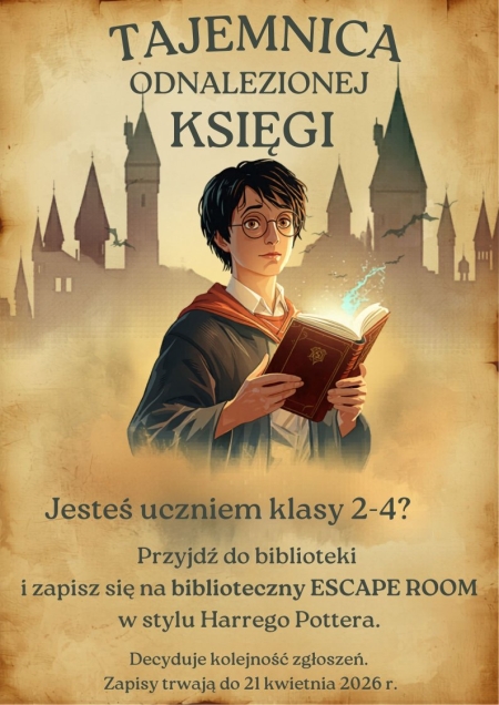 Biblioteczny Escape Room czeka na chętnych:) 
