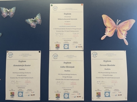 Laureat i Finaliści Wojewódzkiego Konkursu Ortograficznego Uczniów Klas VII Szkół Podstawo