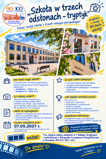 Zapraszamy do udziału w konkursie ''Szkola w trzech odsłonach - tryptyk''