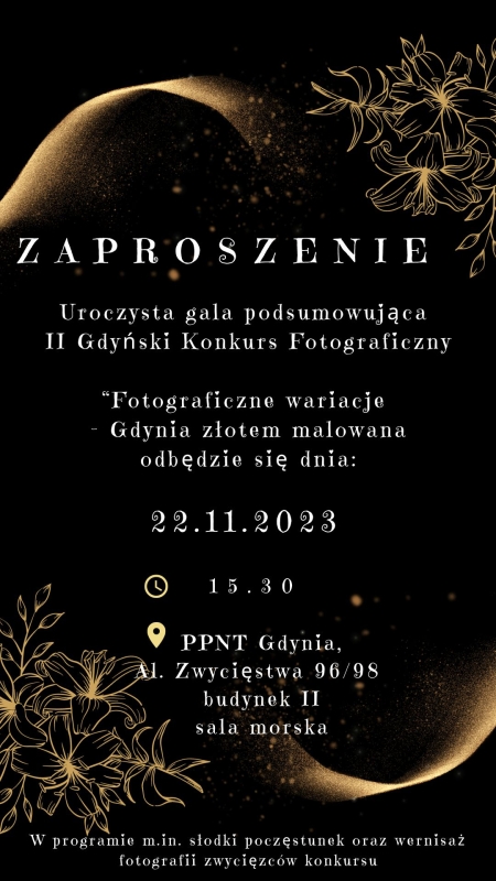II Gdyński Konkurs Fotograficzny ''Fotograficzne wariacje - Gdynia złotem malowana ''